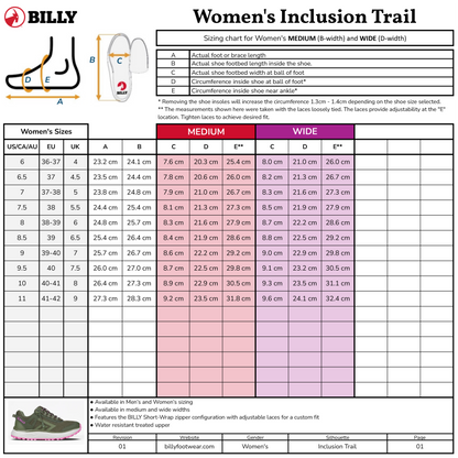  Women's Olive/Pink BILLY Inclusion Trail