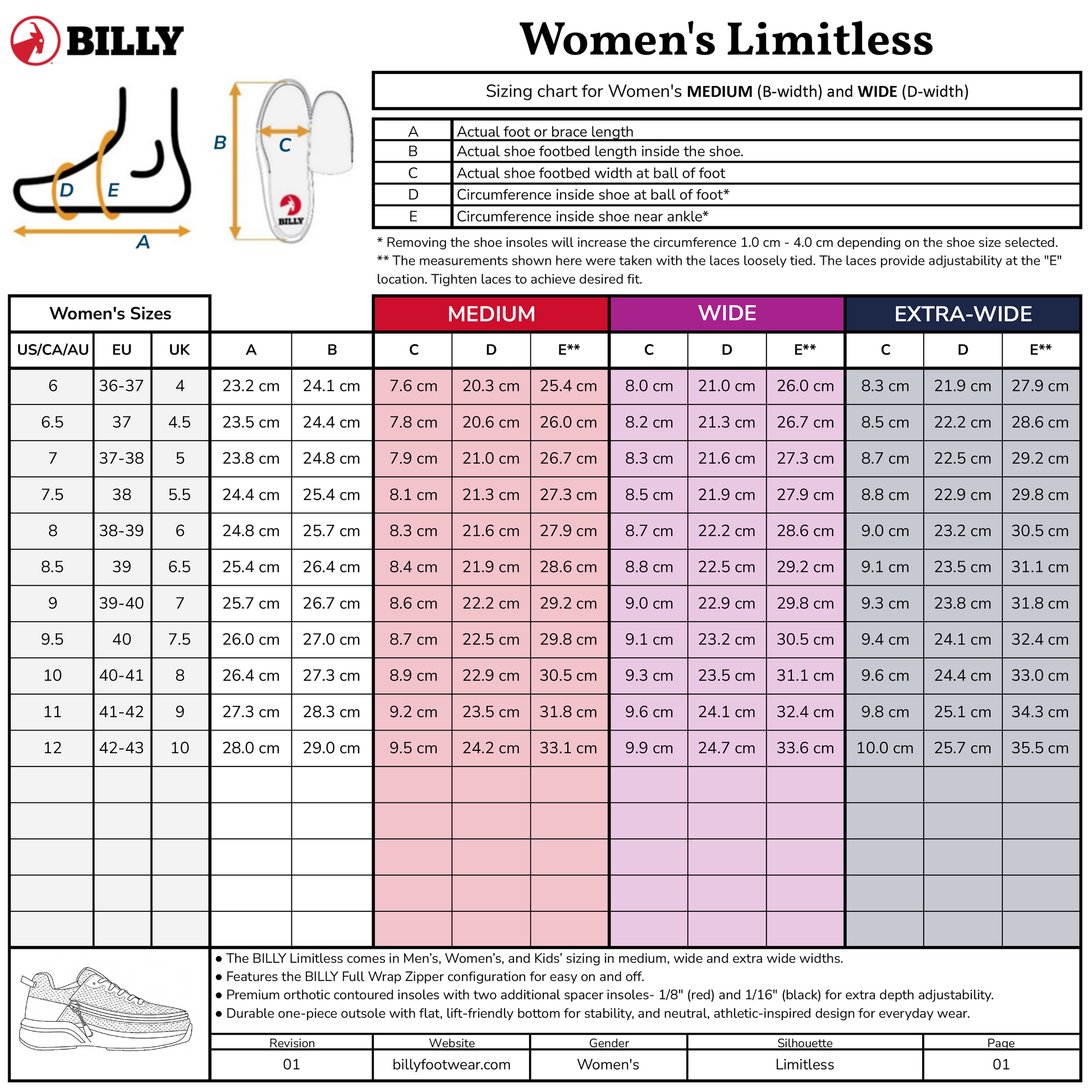  Women's Black BILLY Limitless