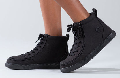  Black To The Floor Canvas BILLY Classic Lace High Tops