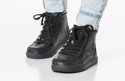  Black To The Floor Leather BILLY Classic Lace Highs