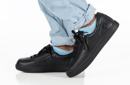  Black To The Floor Leather BILLY Classic Lace Lows