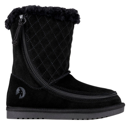  FINAL SALE - Black BILLY Cozy Quilt Lux Boots