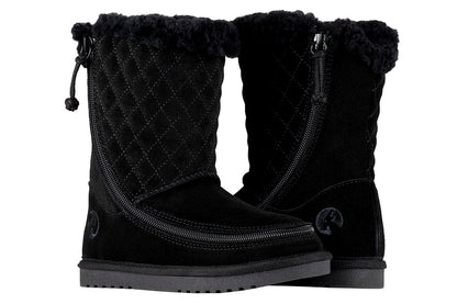  FINAL SALE - Black BILLY Cozy Quilt Lux Boots