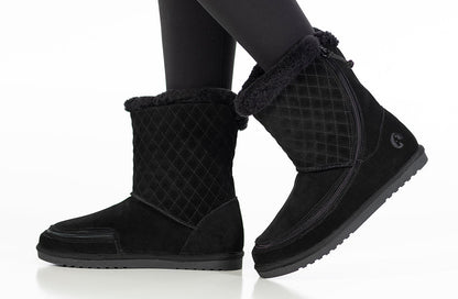  FINAL SALE - Black BILLY Cozy Quilt Lux Boots