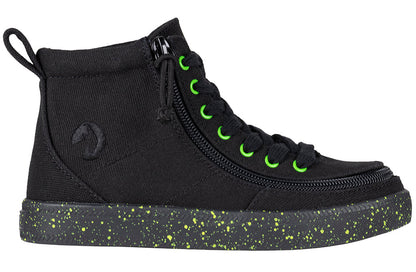 FINAL SALE - Black/Green Speckle BILLY Classic Lace High Tops