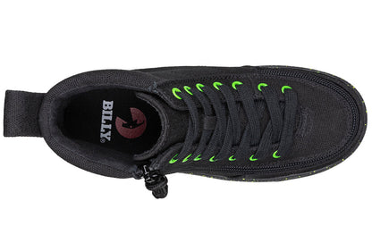  FINAL SALE - Black/Green Speckle BILLY Classic Lace High Tops