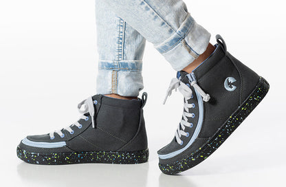  FINAL SALE - Charcoal/Blue Speckle BILLY Classic Lace High Tops