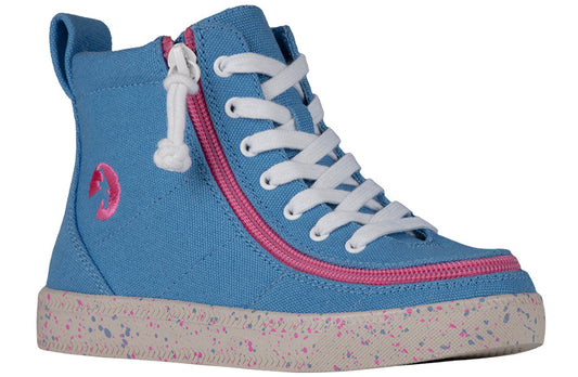  FINAL SALE - Blue/Pink Speckle BILLY Classic Lace High Tops