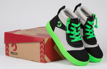  FINAL SALE - Black/Green BILLY Street Short Wrap High Tops