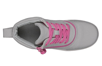  FINAL SALE - Grey/Pink BILLY D|R Short Wrap High Tops