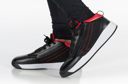  FINAL SALE - Black/Red BILLY Sport Hoop Athletic Sneakers