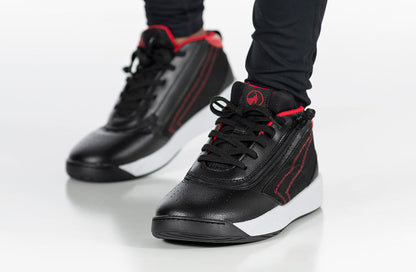 FINAL SALE - Black/Red BILLY Sport Hoop Athletic Sneakers