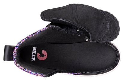  Black Fuchsia Glitz BILLY Classic Lace High Tops