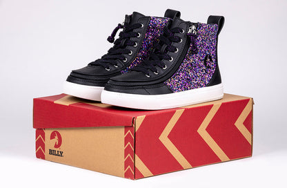  Black Fuchsia Glitz BILLY Classic Lace High Tops