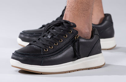  Men's Black Leather BILLY Comfort Lows