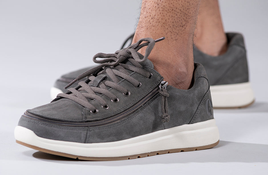  Men's Grey Suede BILLY Comfort Lows