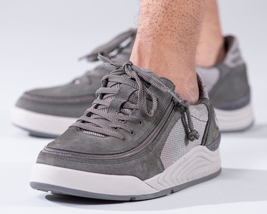  FINAL SALE - Men's Charcoal Suede/Mesh BILLY Comfort Classic Lows