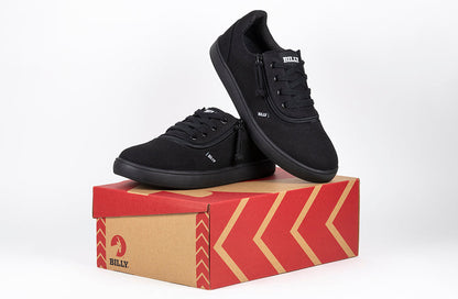  FINAL SALE - Men's Black To The Floor BILLY Sneaker Low Tops