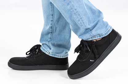  FINAL SALE - Men's Black To The Floor BILLY Sneaker Low Tops
