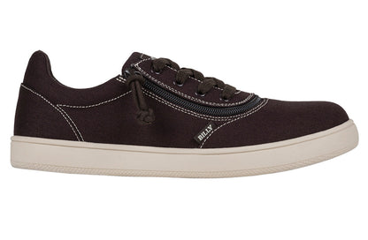  FINAL SALE - Men's Dark Brown/White Stitch BILLY Sneaker Low Tops