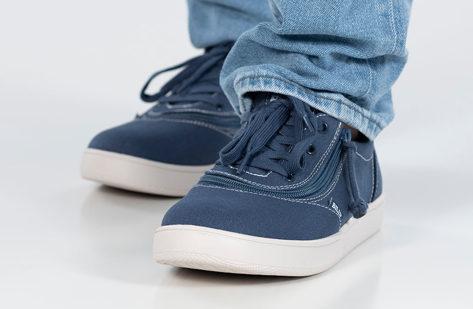  FINAL SALE - Men's Blue/White Stitch BILLY Sneaker Low Tops