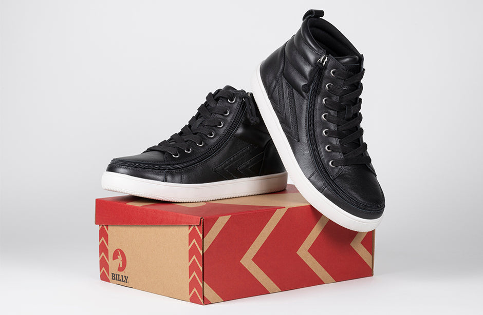 Men's Black Leather BILLY Ten9 CS Sneaker High Tops