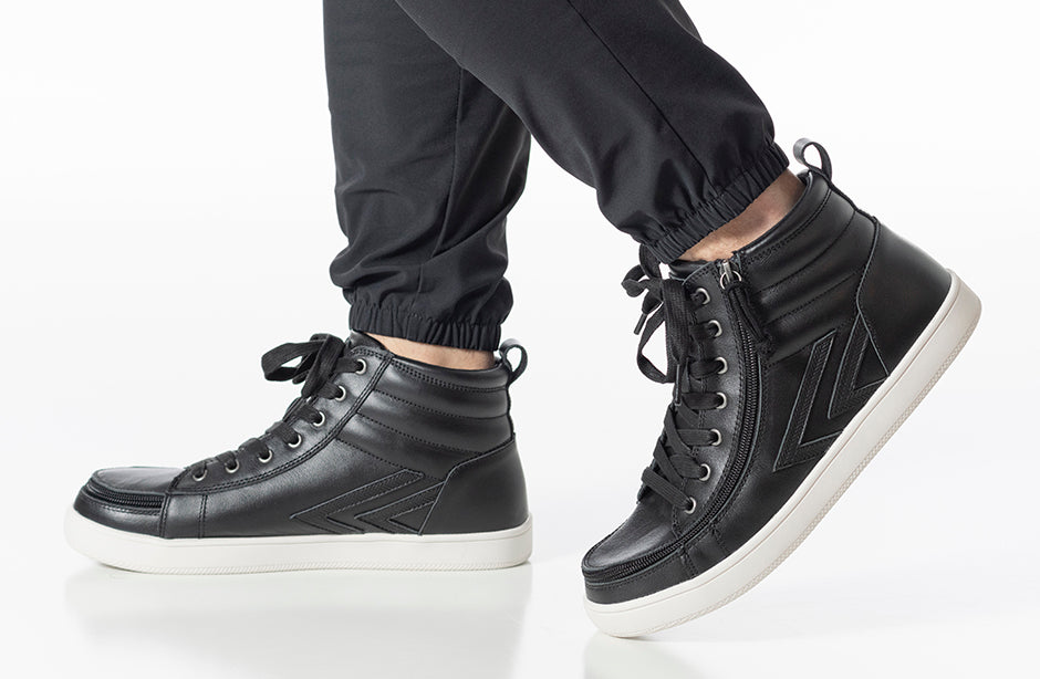  Men's Black Leather BILLY Ten9 CS Sneaker High Tops