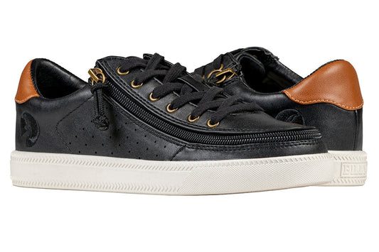  FINAL SALE - Women's Black (Brown Mustache) BILLY Low Sneakers