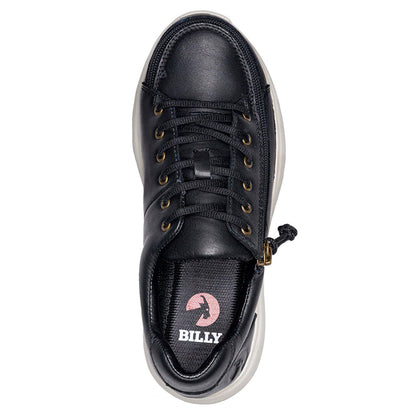  FINAL SALE - Women's Black Leather BILLY Comfort Lows