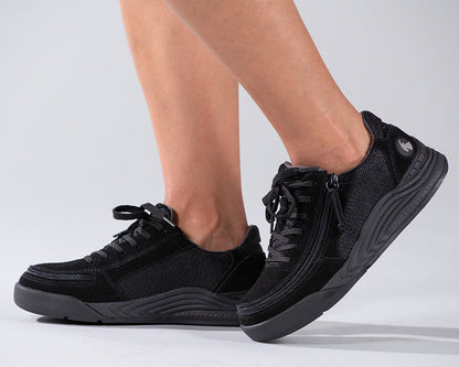  FINAL SALE - Women's Black Suede/Mesh BILLY Comfort Classic Lows