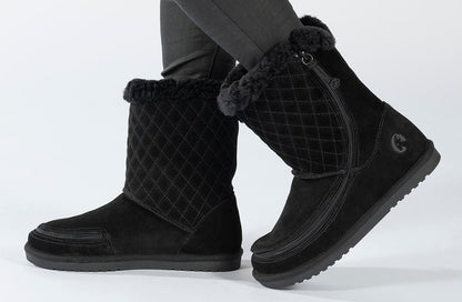  FINAL SALE - Women's Black BILLY Cozy Quilt Lux Boots