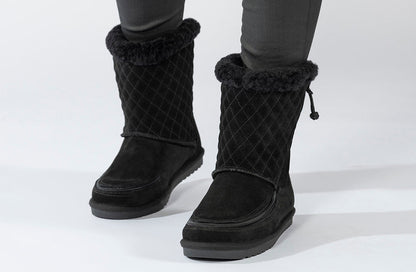  FINAL SALE - Women's Black BILLY Cozy Quilt Lux Boots