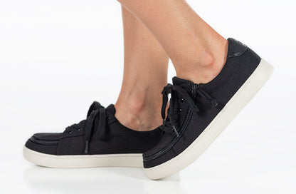  FINAL SALE - Women's Black Canvas BILLY Sneaker Low Tops