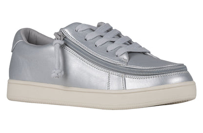  FINAL SALE - Women's Silver Grey Metallic BILLY Sneaker Low Tops