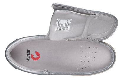  FINAL SALE - Women's Silver Grey Metallic BILLY Sneaker Low Tops