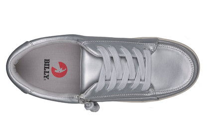  FINAL SALE - Women's Silver Grey Metallic BILLY Sneaker Low Tops