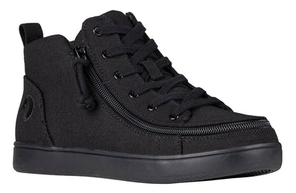  FINAL SALE - Women's Black To The Floor BILLY Sneaker Lace Mid Tops