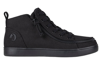  FINAL SALE - Women's Black To The Floor BILLY Sneaker Lace Mid Tops