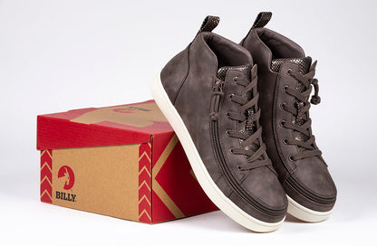 FINAL SALE - Women's Espresso BILLY Sneaker Lace Mid Tops