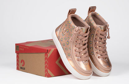  Rose Gold Daisy BILLY Classic Lace High Tops