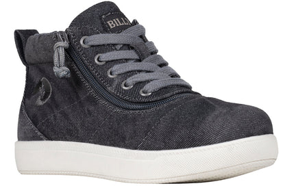  Black Acid Wash BILLY D|R II Short Wrap High Tops